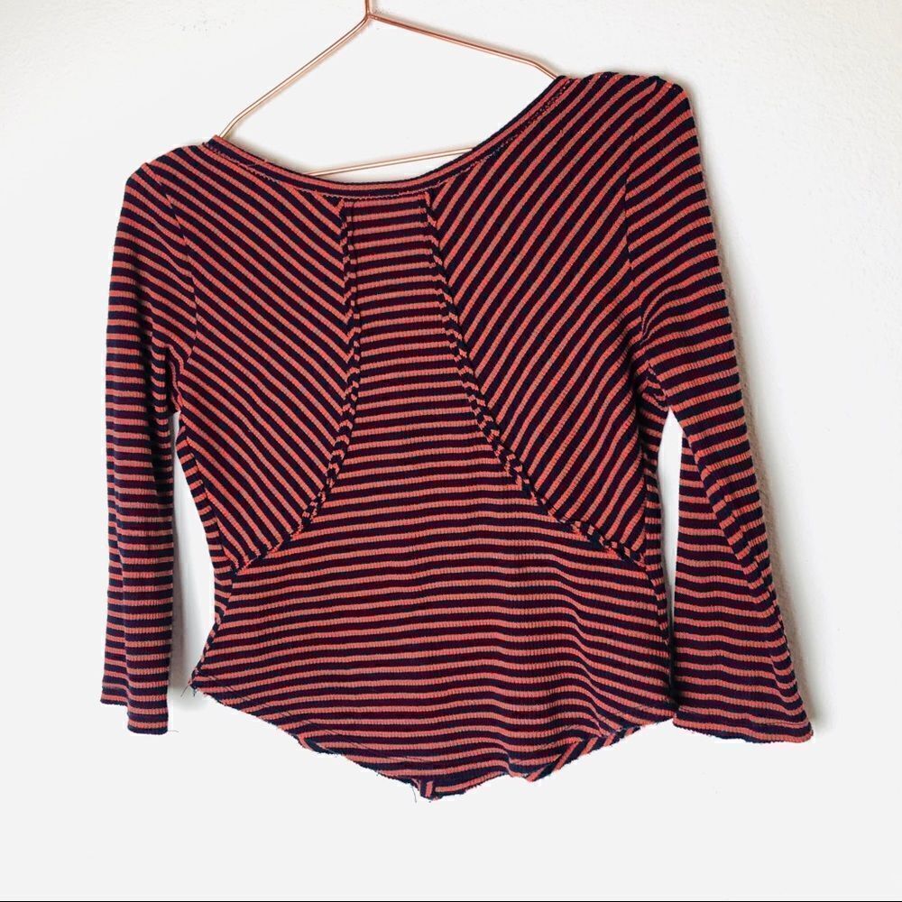 EUC Urban Outiftters Striped Waffle Knit Top Small - Picture 5 of 5